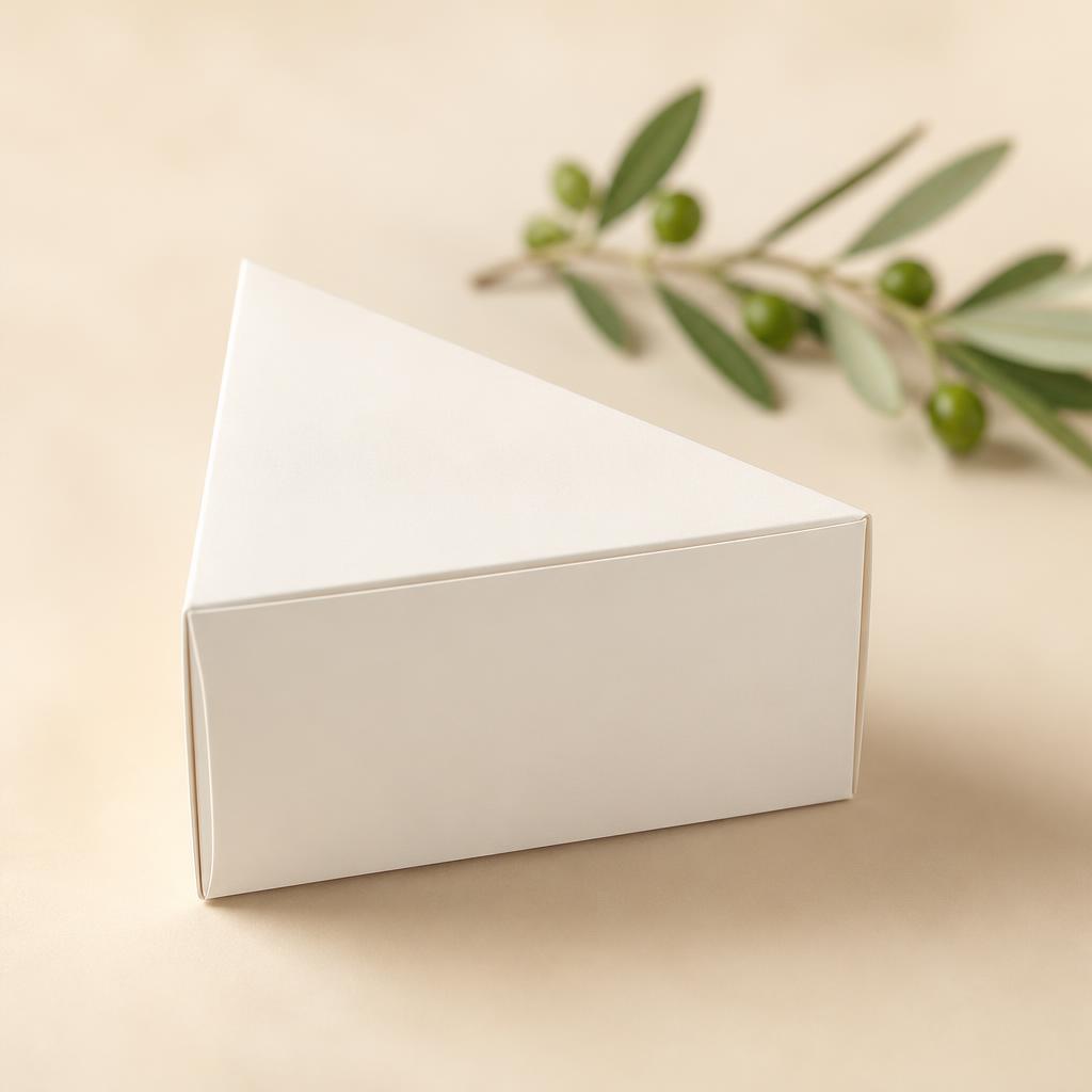 Caja Triangular Individual para Porción de Torta de Cartulina 300 g personalizable con tu logo — Gaia Packaging Argentina